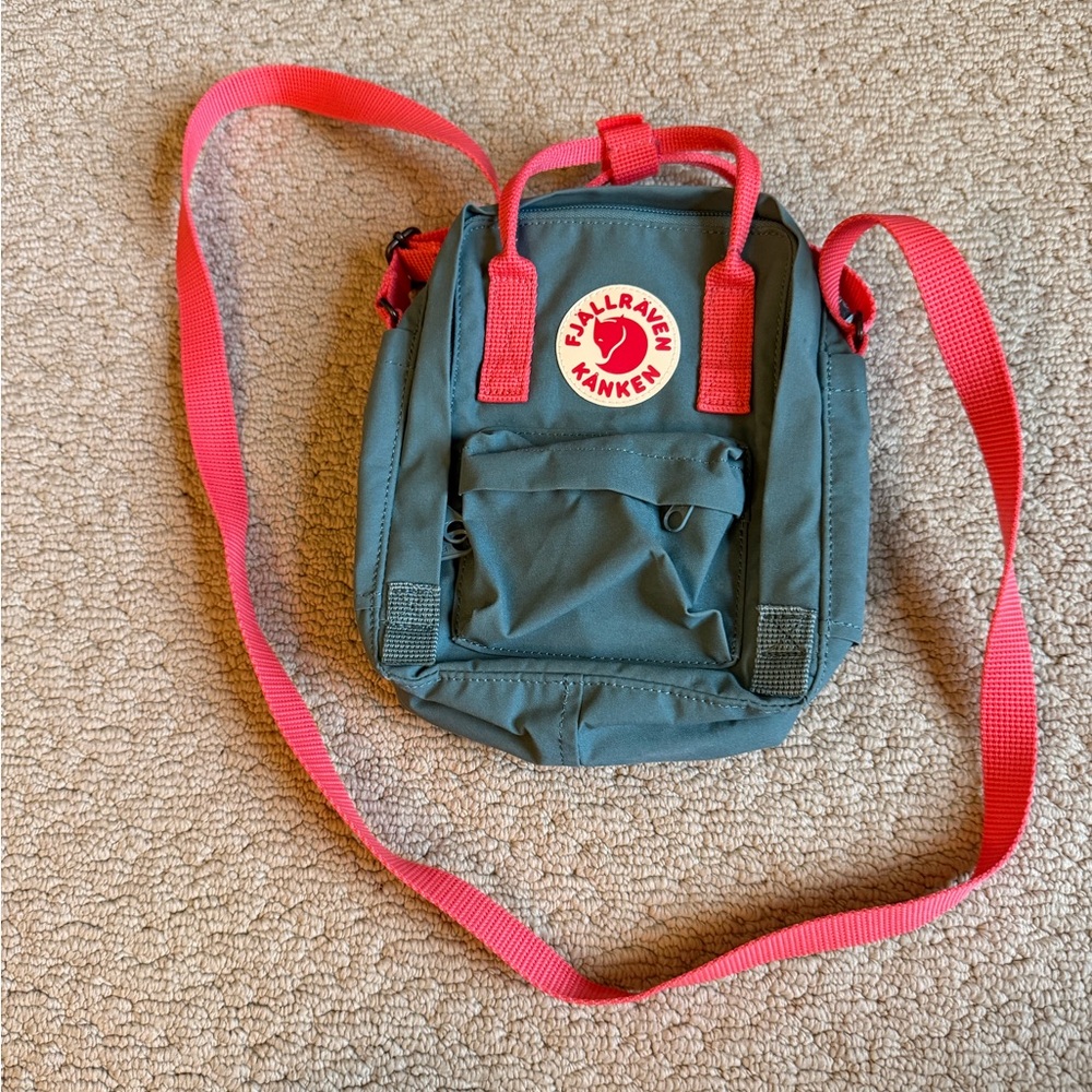 Fjallraven Kanken Green Peach Sling Bag